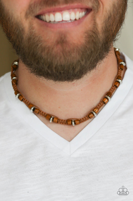 Paparazzi WOOD You Believe It? - Brown Urban Necklace