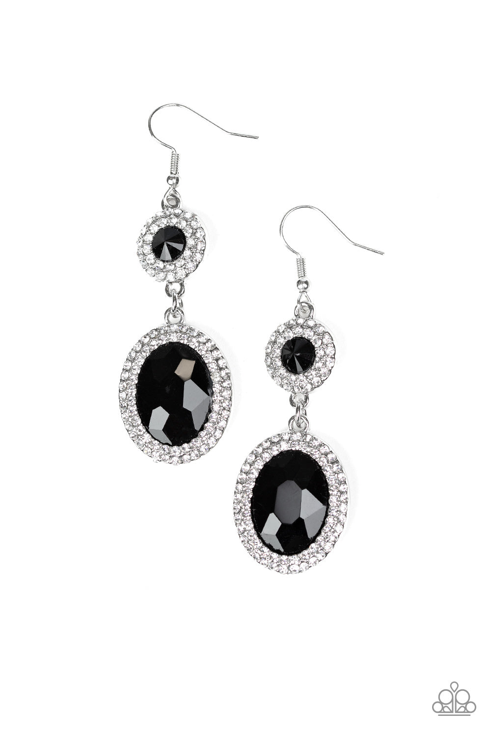 Let It BEDAZZLE - Black Earrings