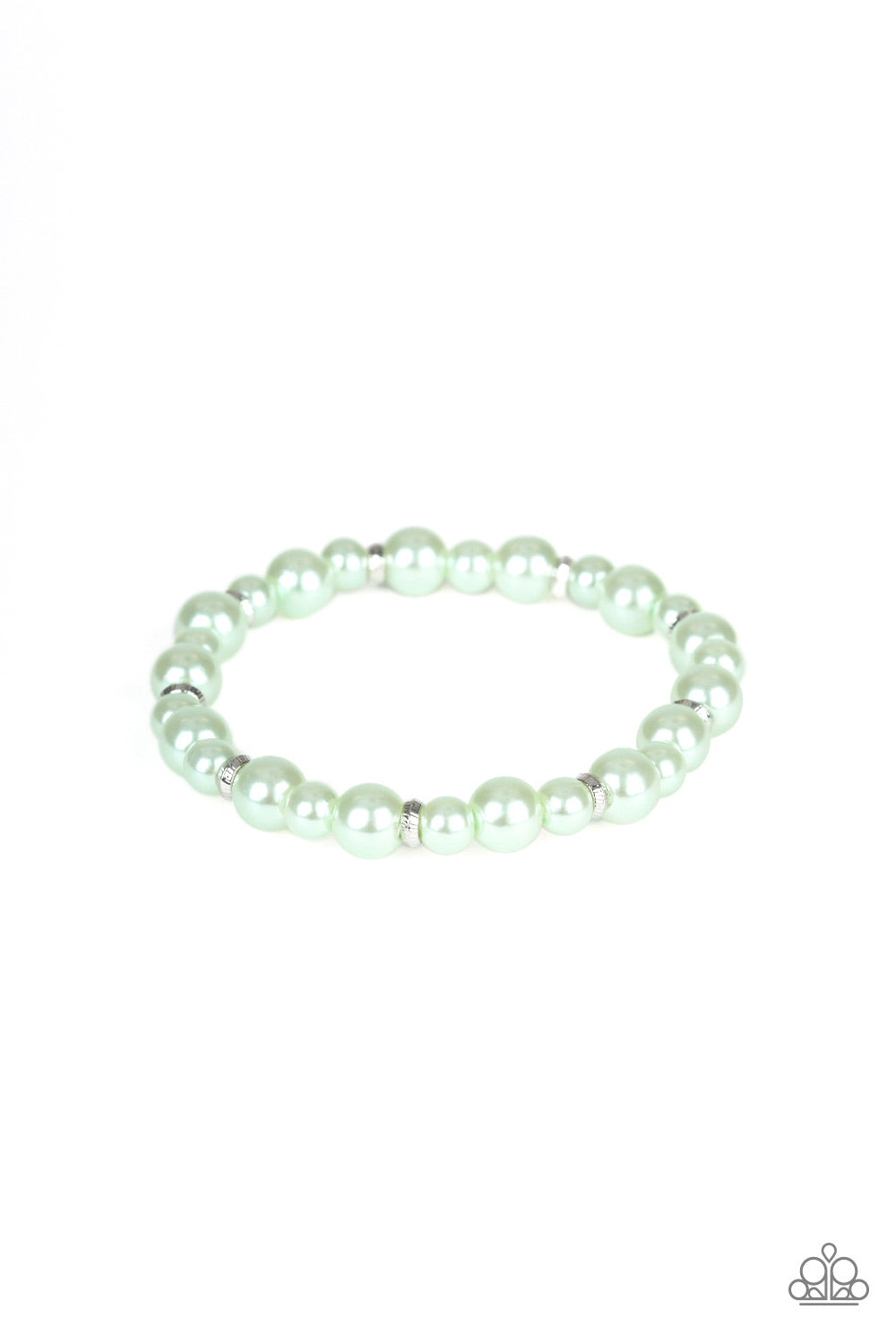 Powder and Pearls - Green Bracelet