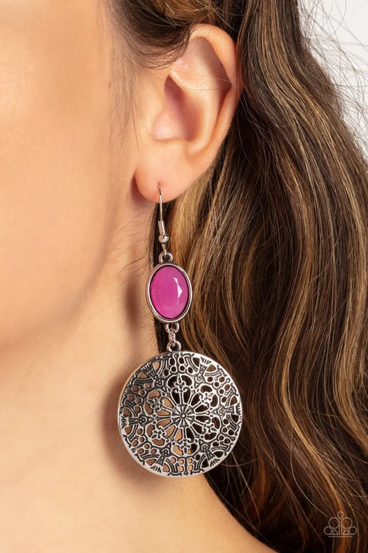 Eloquently Eden - Pink Earrings