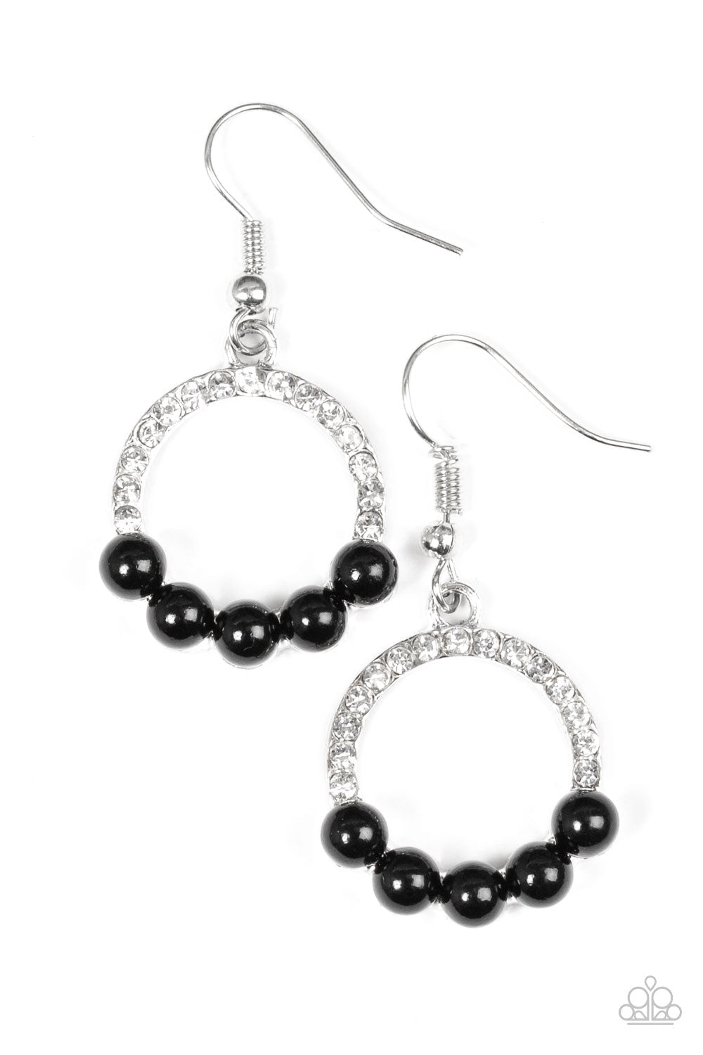 All Time Glow - Black Earrings