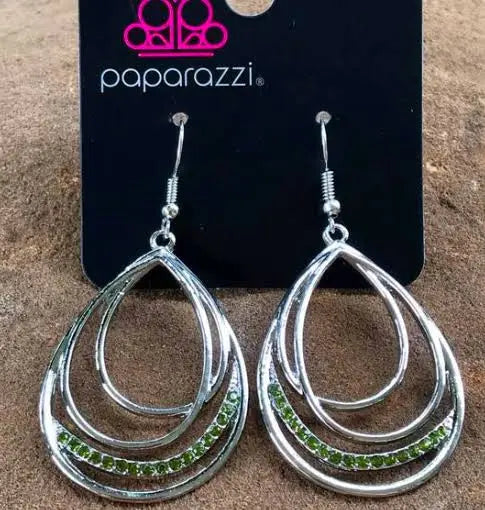 Start Each Day With Sparkle - Green Earrings