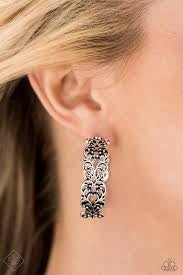 Laurel Wreaths - Silver Hoop Earrings