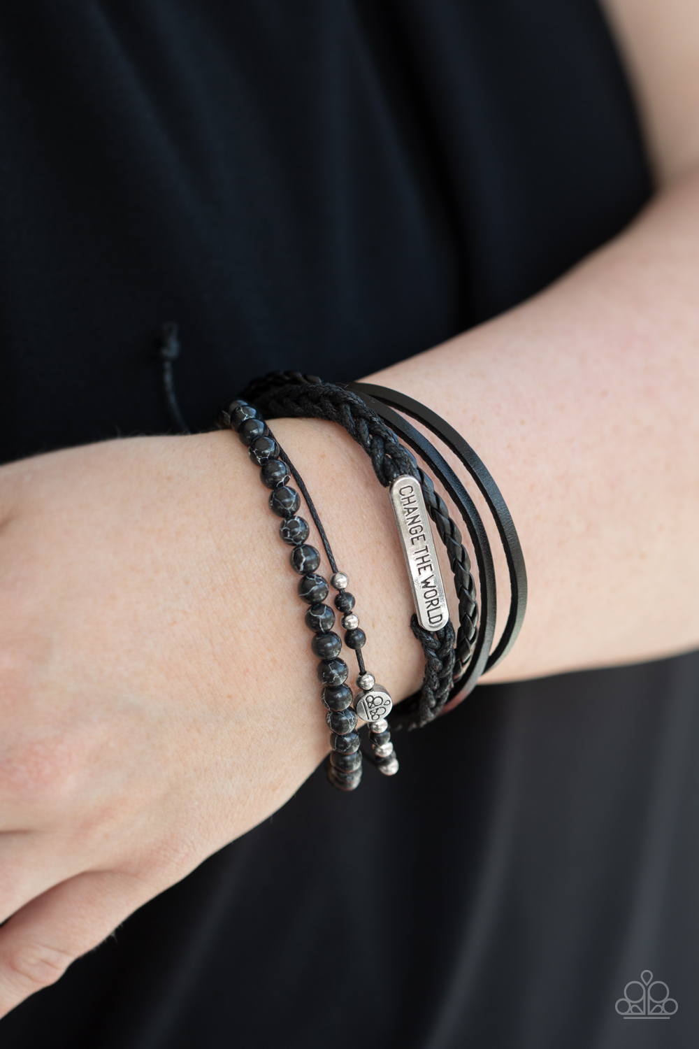 Change The World - Black Urban Bracelet