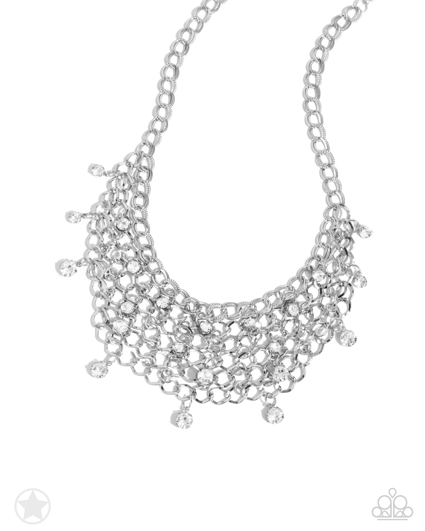 Fishing For Compliments - Silver Blockbuster Necklace - Kingdom Bling Showroom