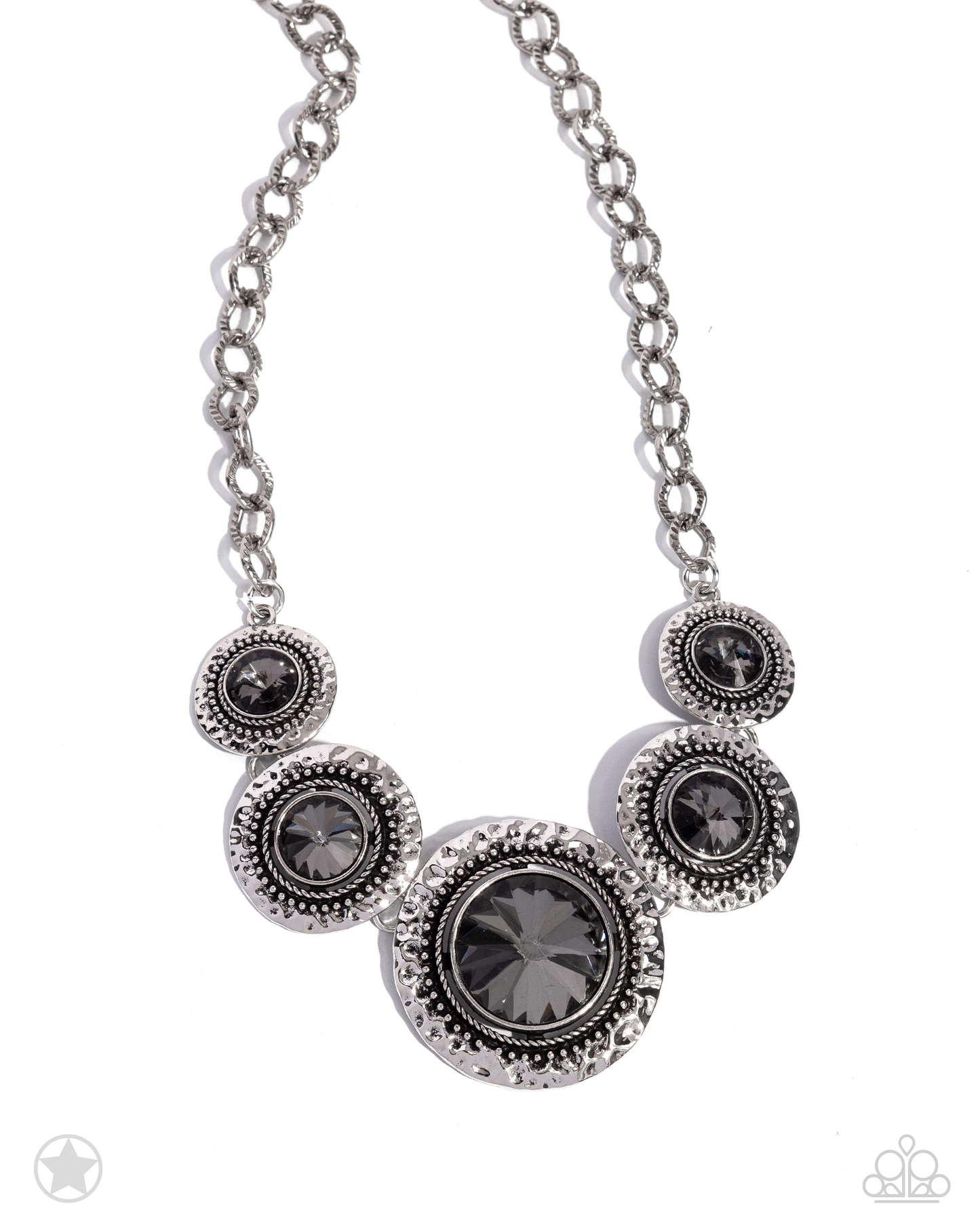 Global Glamour - Silver Blockbuster Necklace - Kingdom Bling Showroom