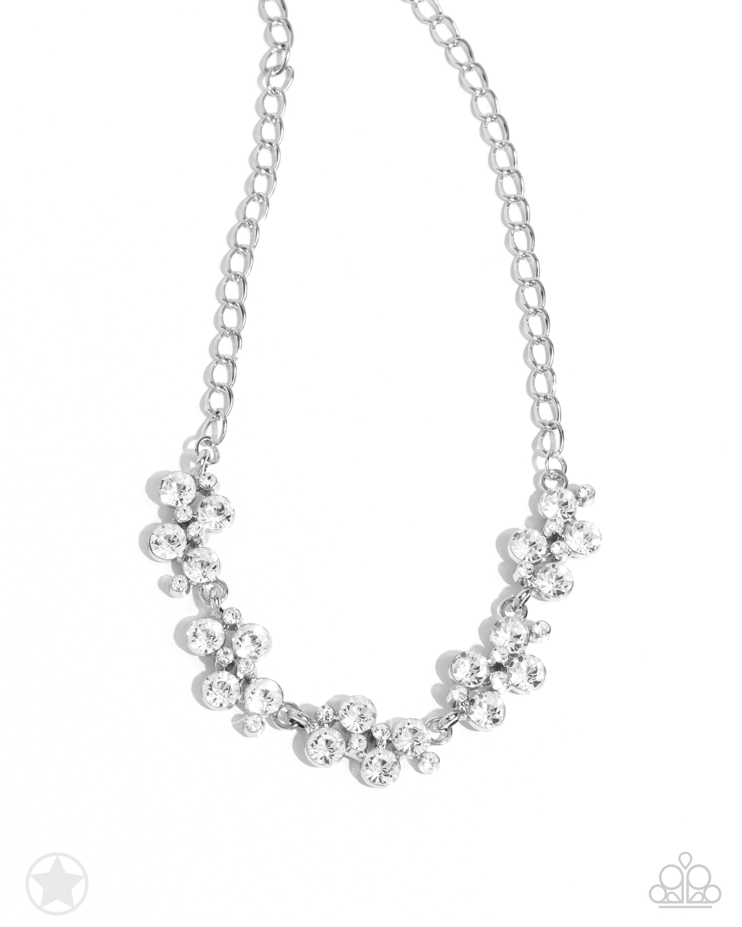 Hollywood Hills - White Blockbuster Necklace - Kingdom Bling Showroom