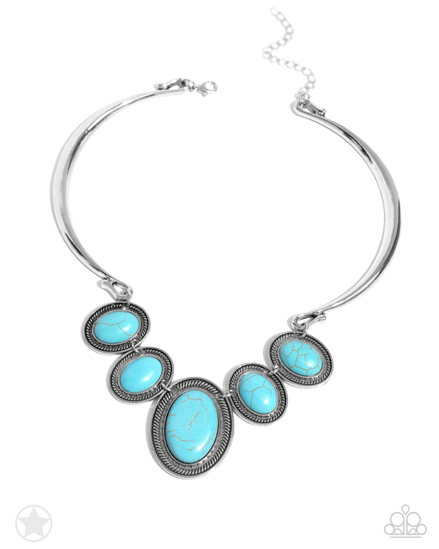 River Ride - Blue Blockbuster Necklace - Kingdom Bling Showroom