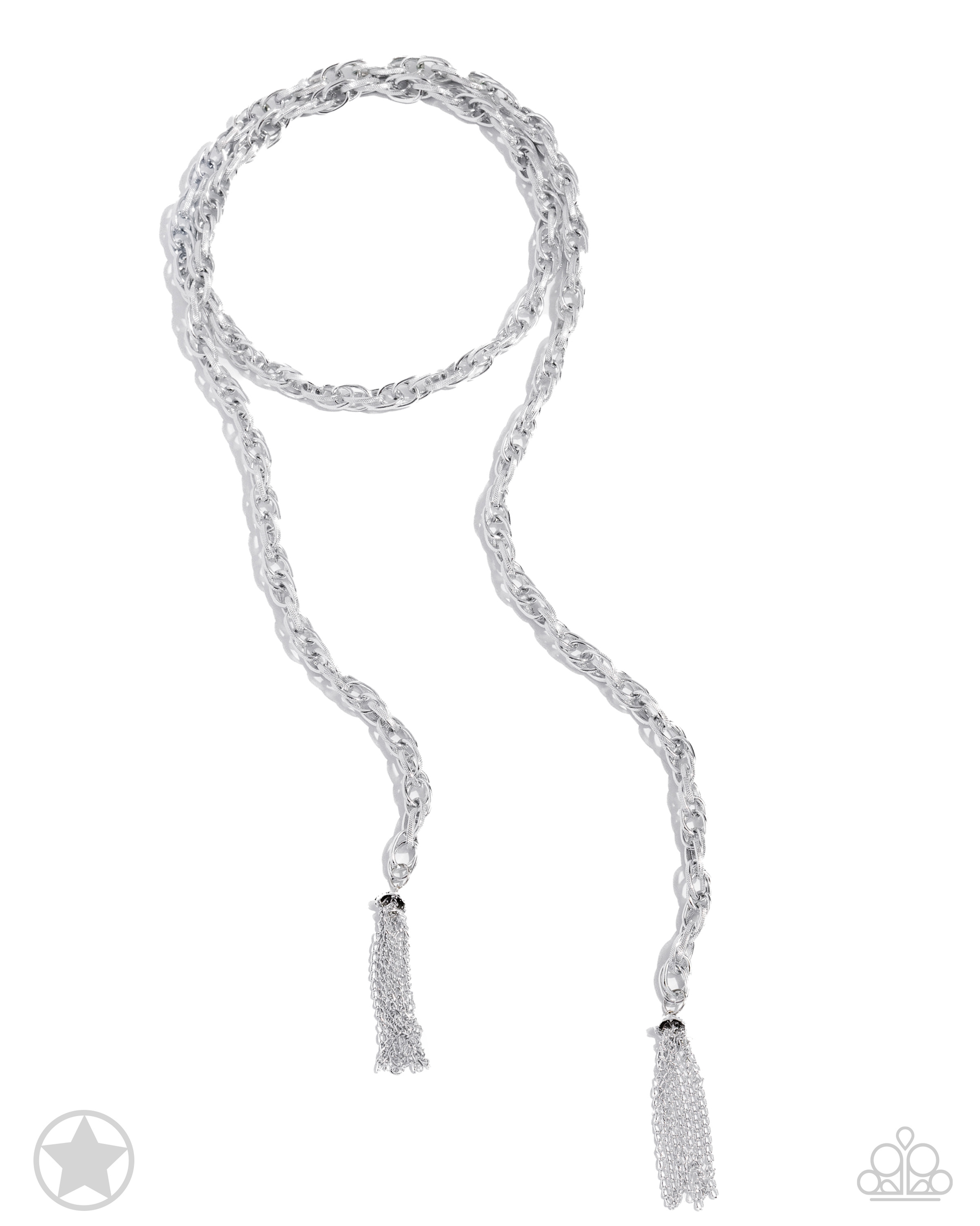 SCARFed For Attention - Silver Blockbuster Necklace - Kingdom Bling Showroom