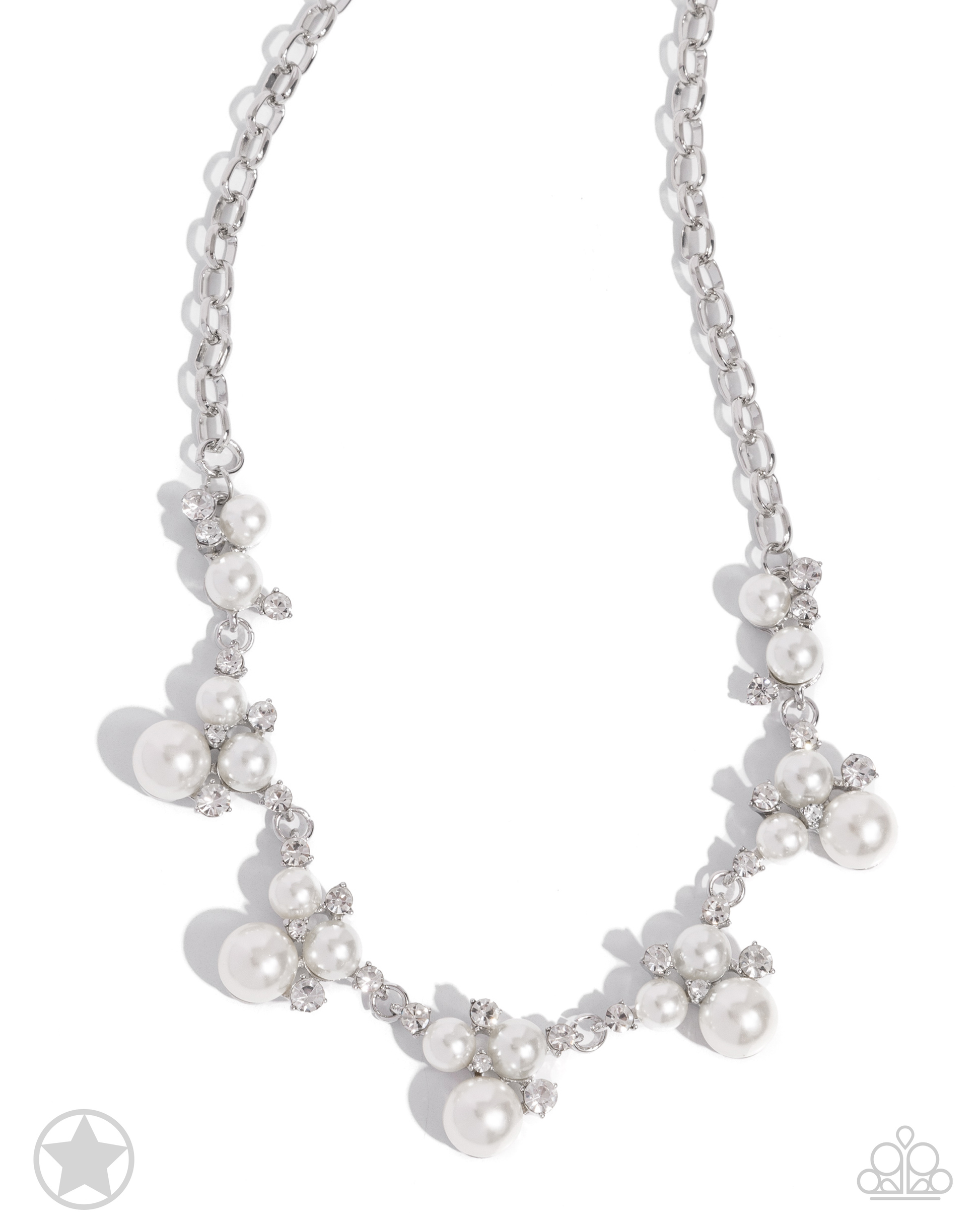 Toast to Perfection - White Blockbuster Necklace - Kingdom Bling Showroom