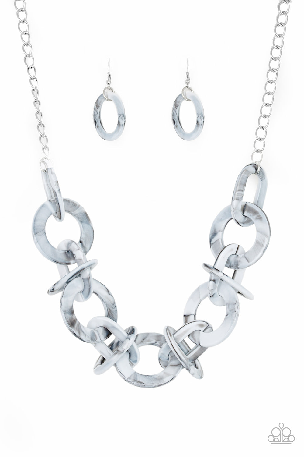 Chromatic Charm - Silver Necklace