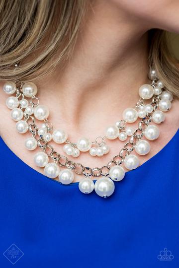 Paparazzi Ballroom Service - White Necklace