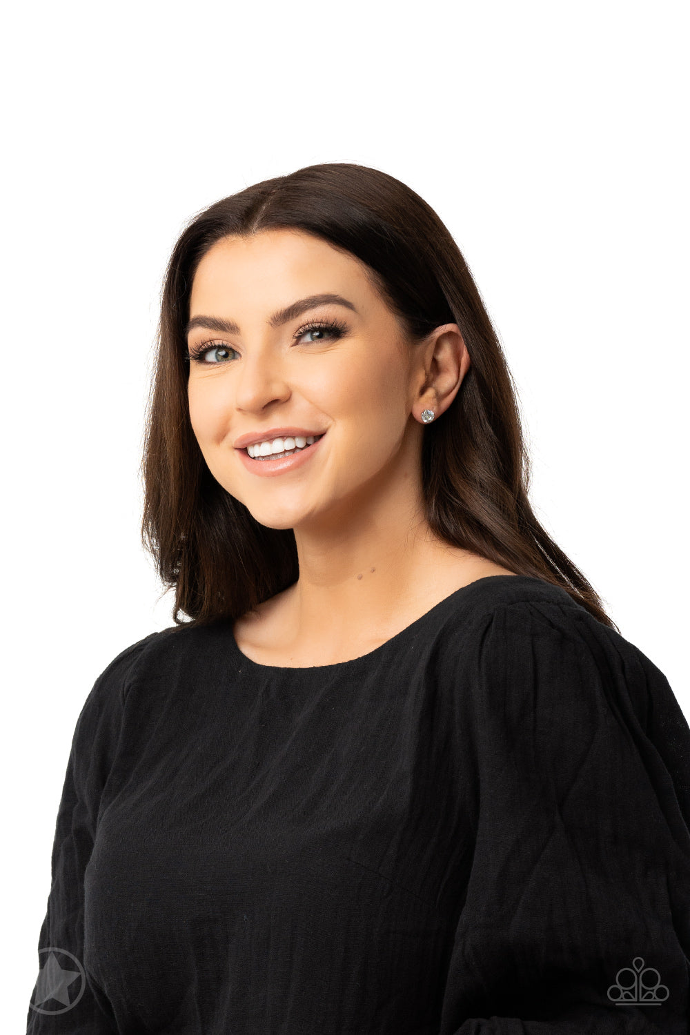 Paparazzi Just In TIMELESS - White Blockbuster Post Earrings