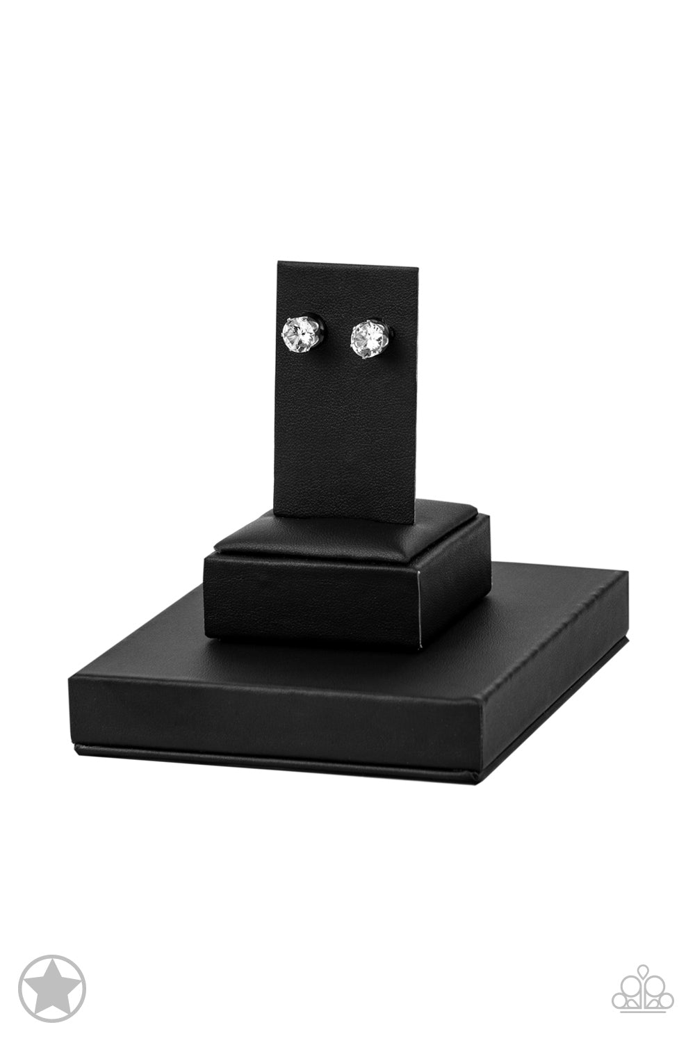 Paparazzi Just In TIMELESS - White Blockbuster Post Earrings