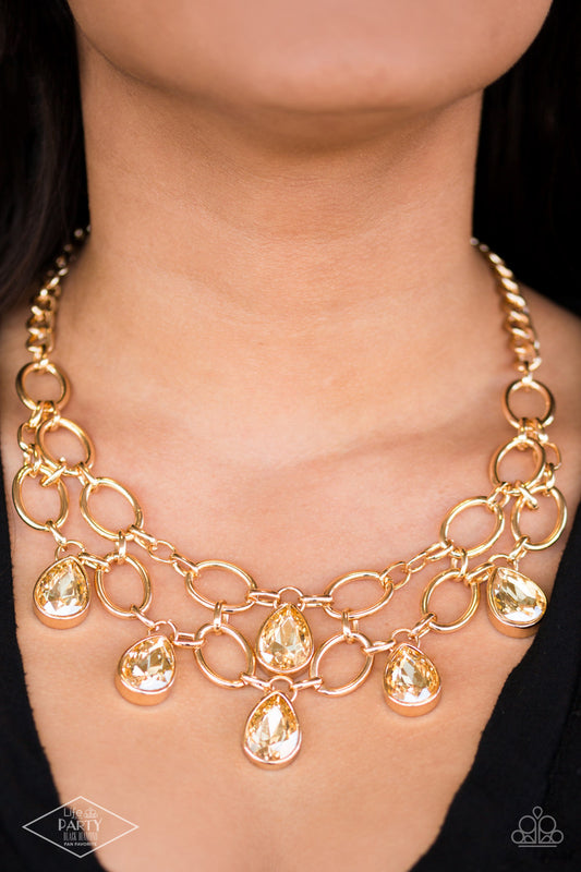 Show-Stopping Shimmer - Gold Necklace