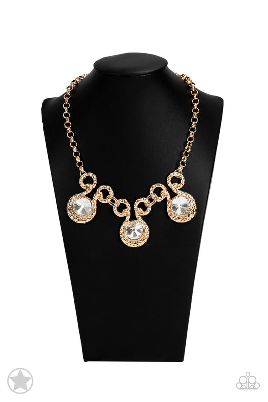 Paparazzi Hypnotized - Gold Blockbuster Necklace