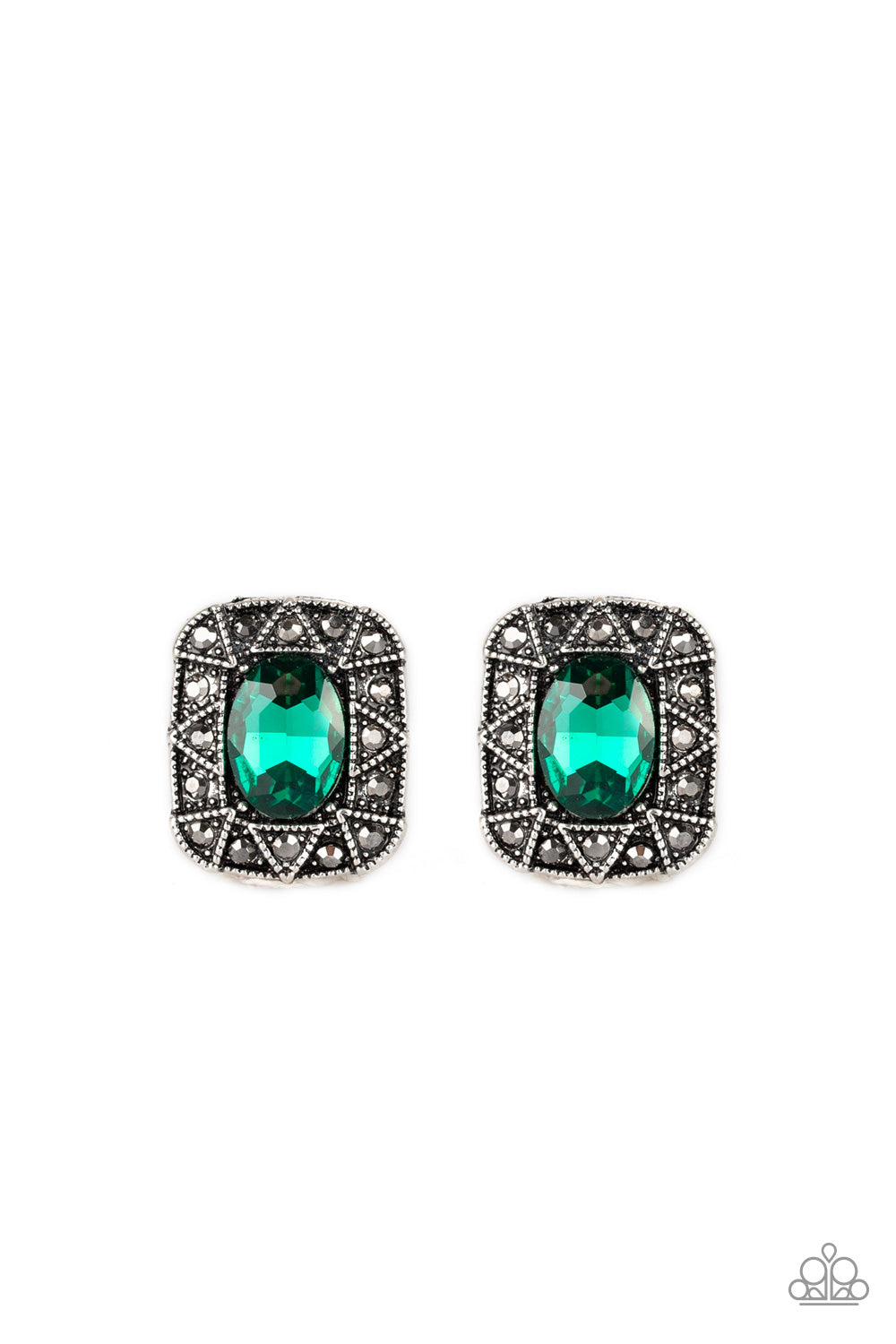 Paparazzi Young Money - Green Post Earrings