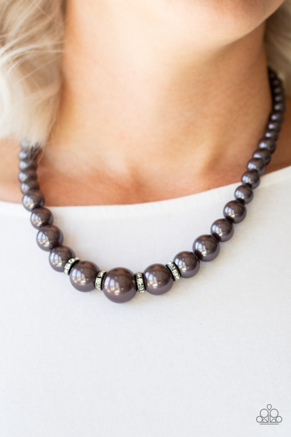 Paparazzi Party Pearls - Black Necklace