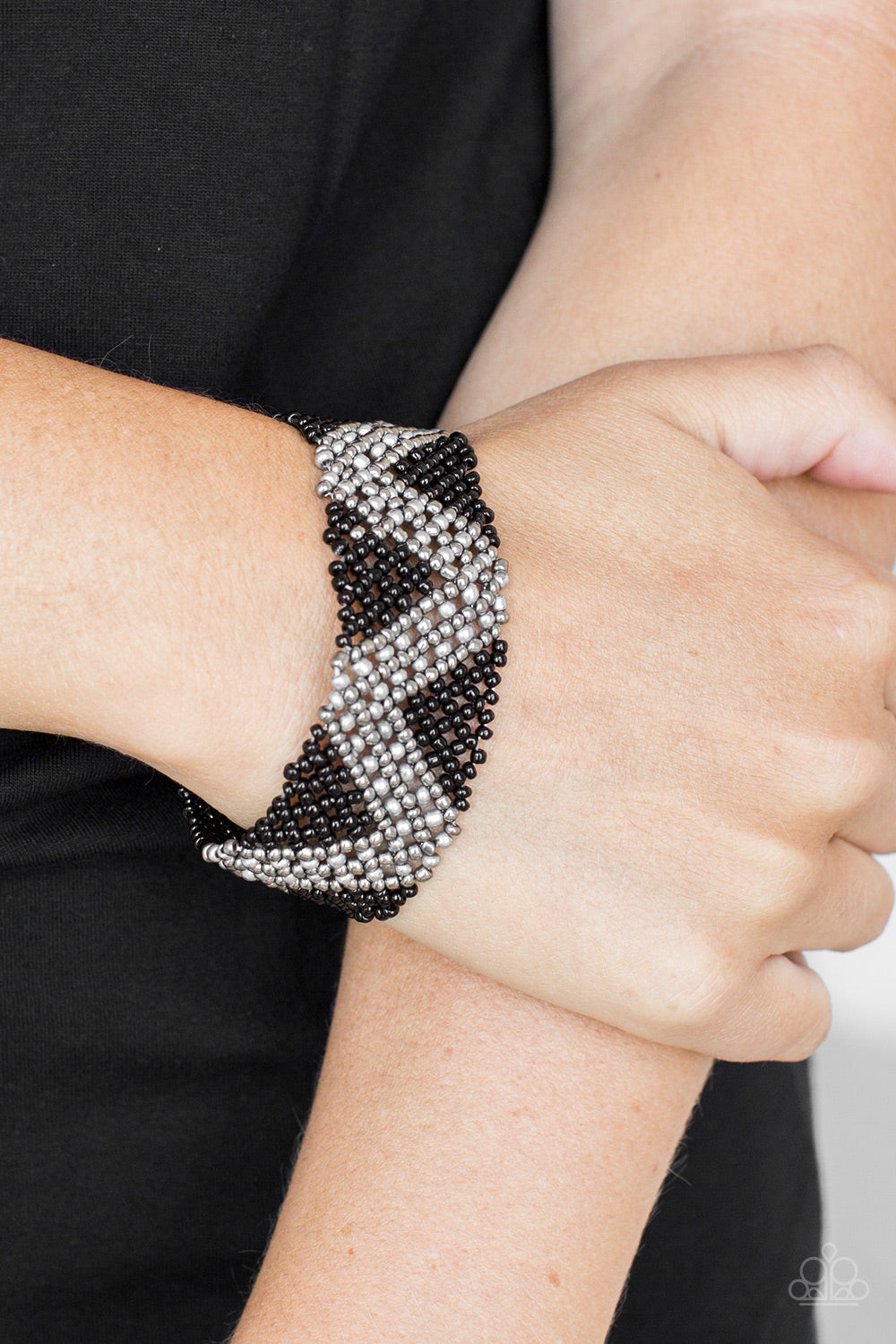Paparazzi Desert Loom - Black Necklace