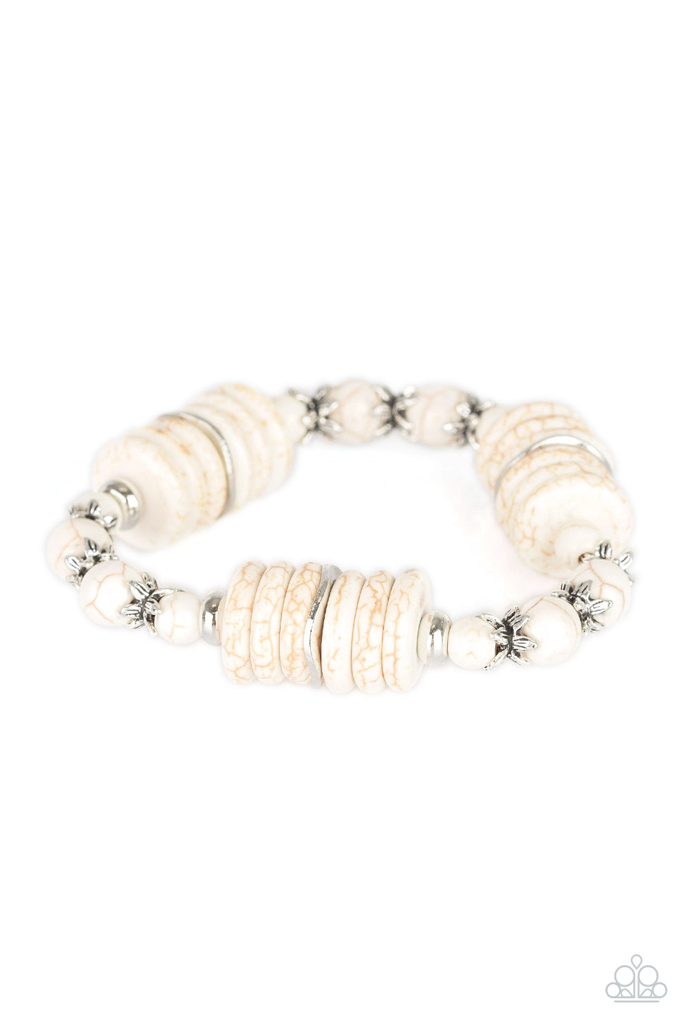 Paparazzi Sagebrush Serenade - White Bracelet