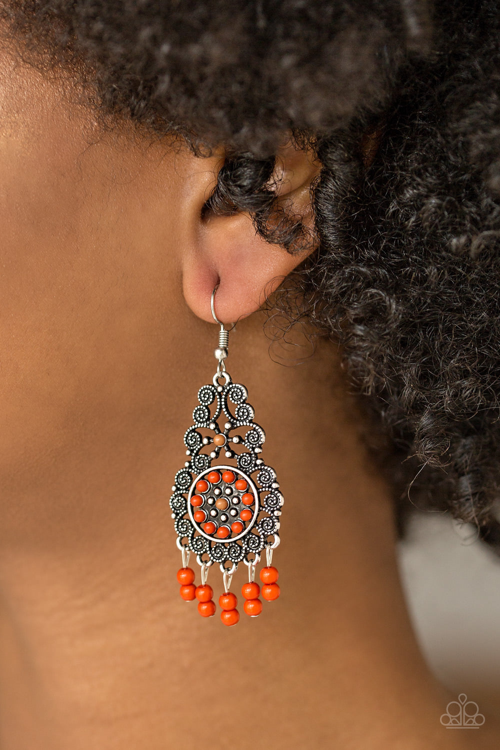 Courageously Congo - Orange Earrings