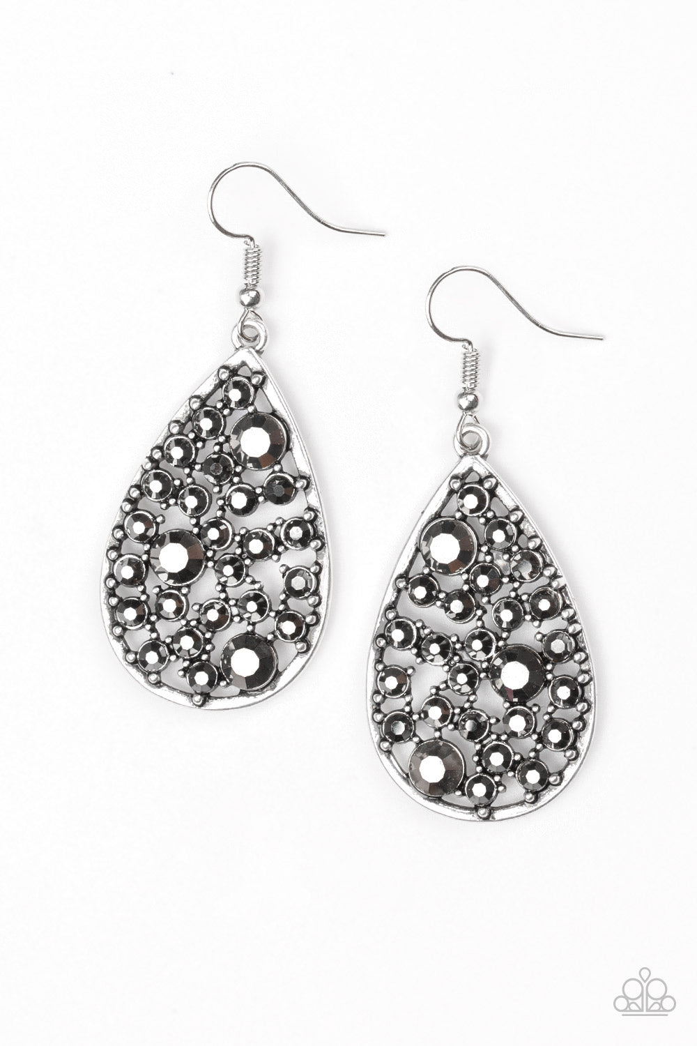 Paparazzi GLOW With The Flow - Silver Earrings
