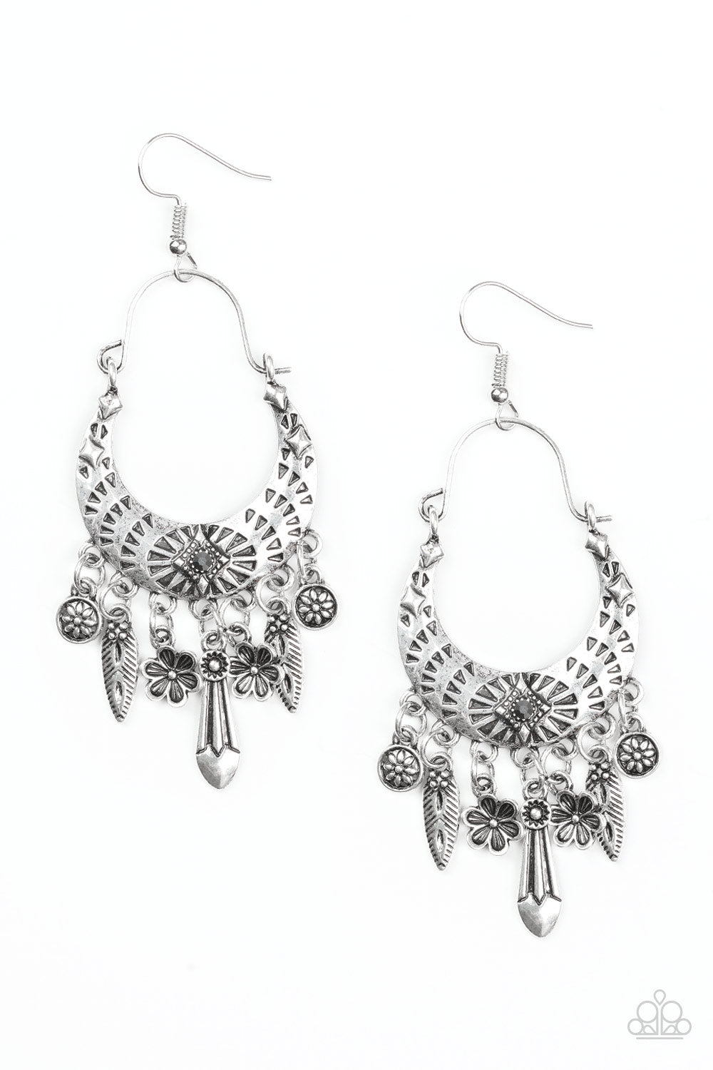 Paparazzi Nature Escape - Silver Earrings
