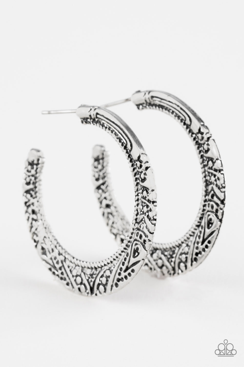 Rumba Rendezvous - Silver Hoop Earrings