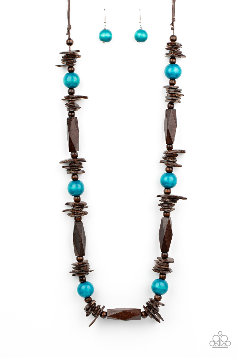 Paparazzi Cozumel Coast - Blue Wood Necklace