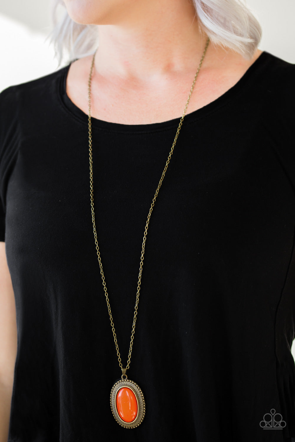 Paparazzi Practical Prairie - Orange Necklace