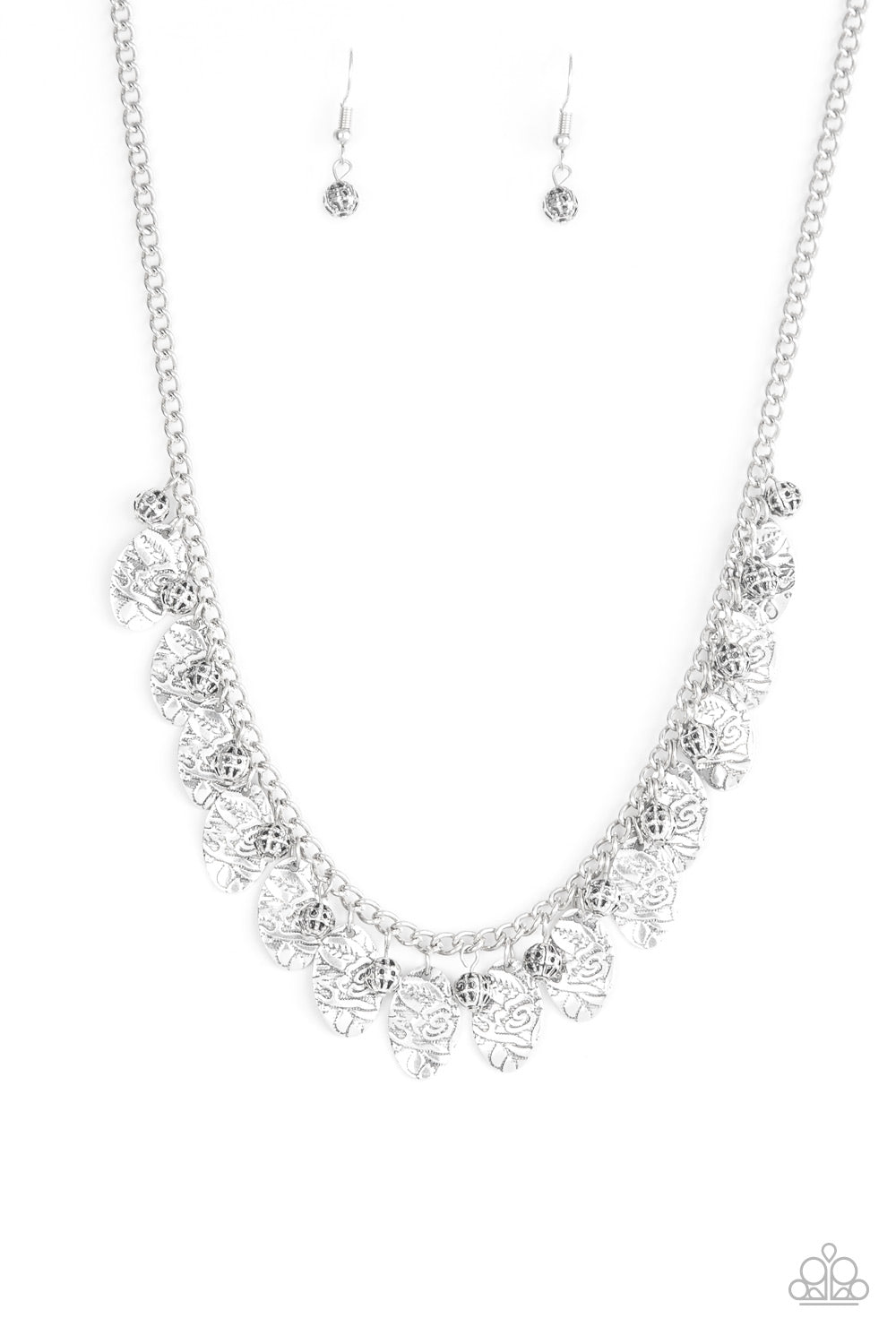 Paparazzi Vintage Gardens - Silver Necklace