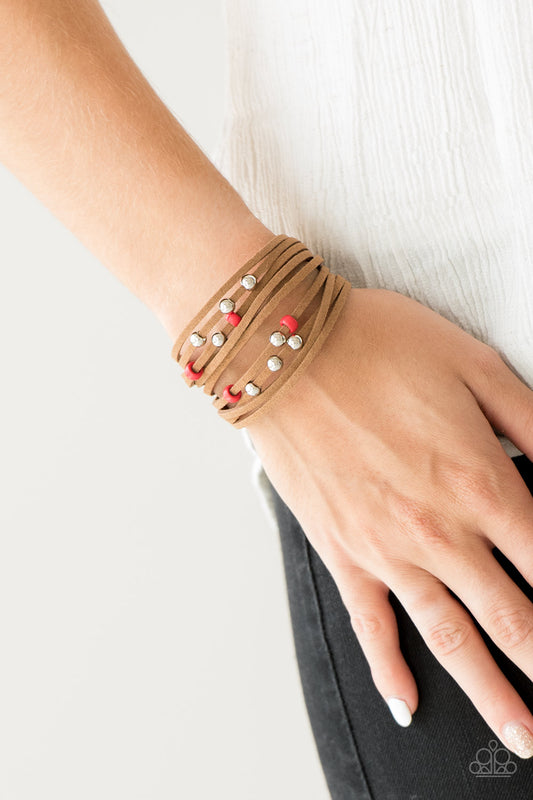 Paparazzi Colorfully Coachella - Red Urban Bracelet