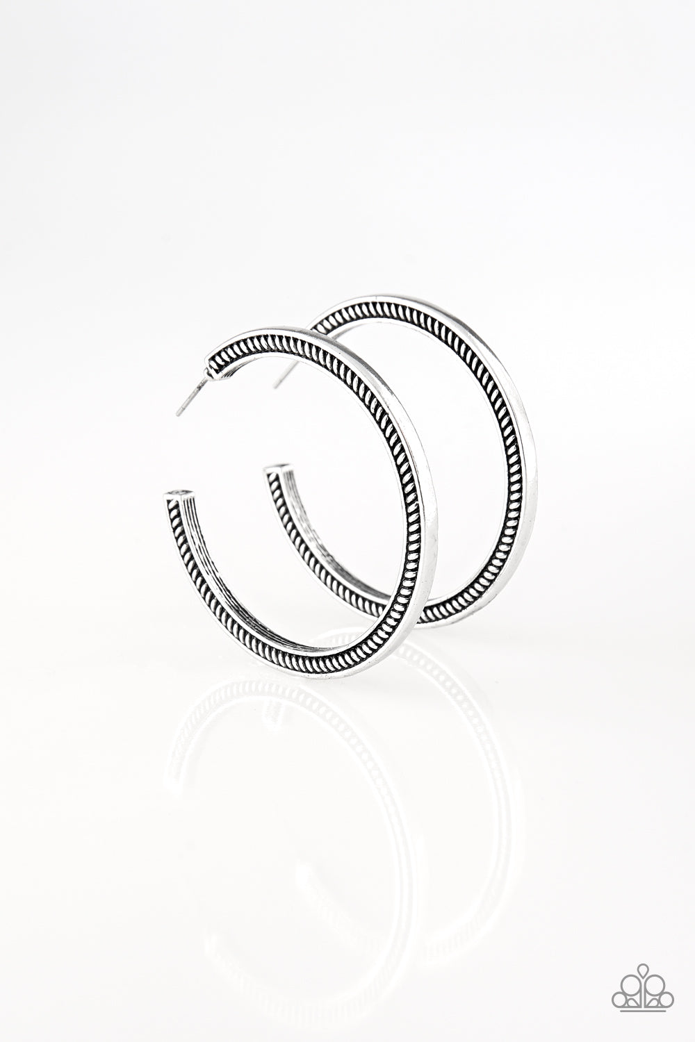 Paparazzi This Is My Tribe - Silver Hoop Earrings