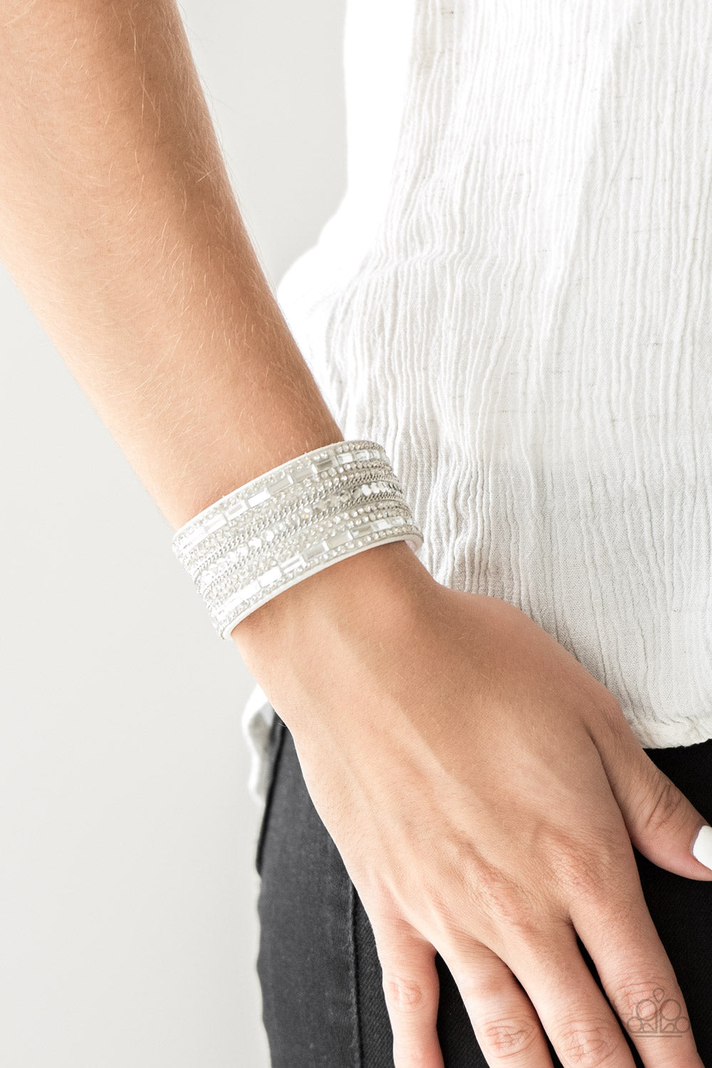 Paparazzi Rebel Radiance - White Urban Bracelet
