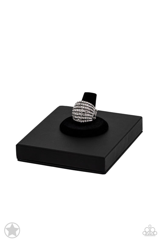 Paparazzi Blinding Brilliance - White Blockbuster Ring