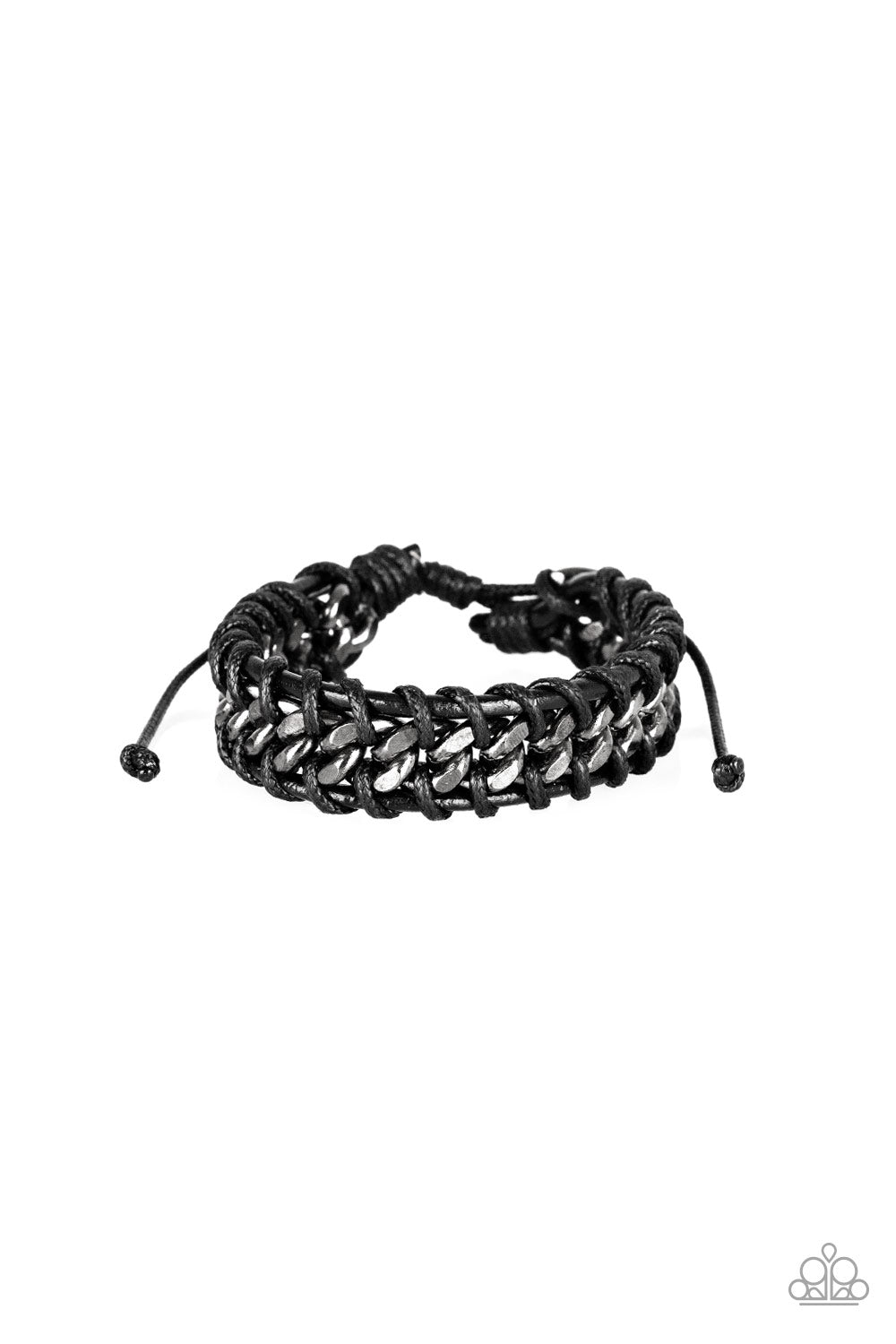 Paparazzi Racer Edge - Black Urban Bracelet