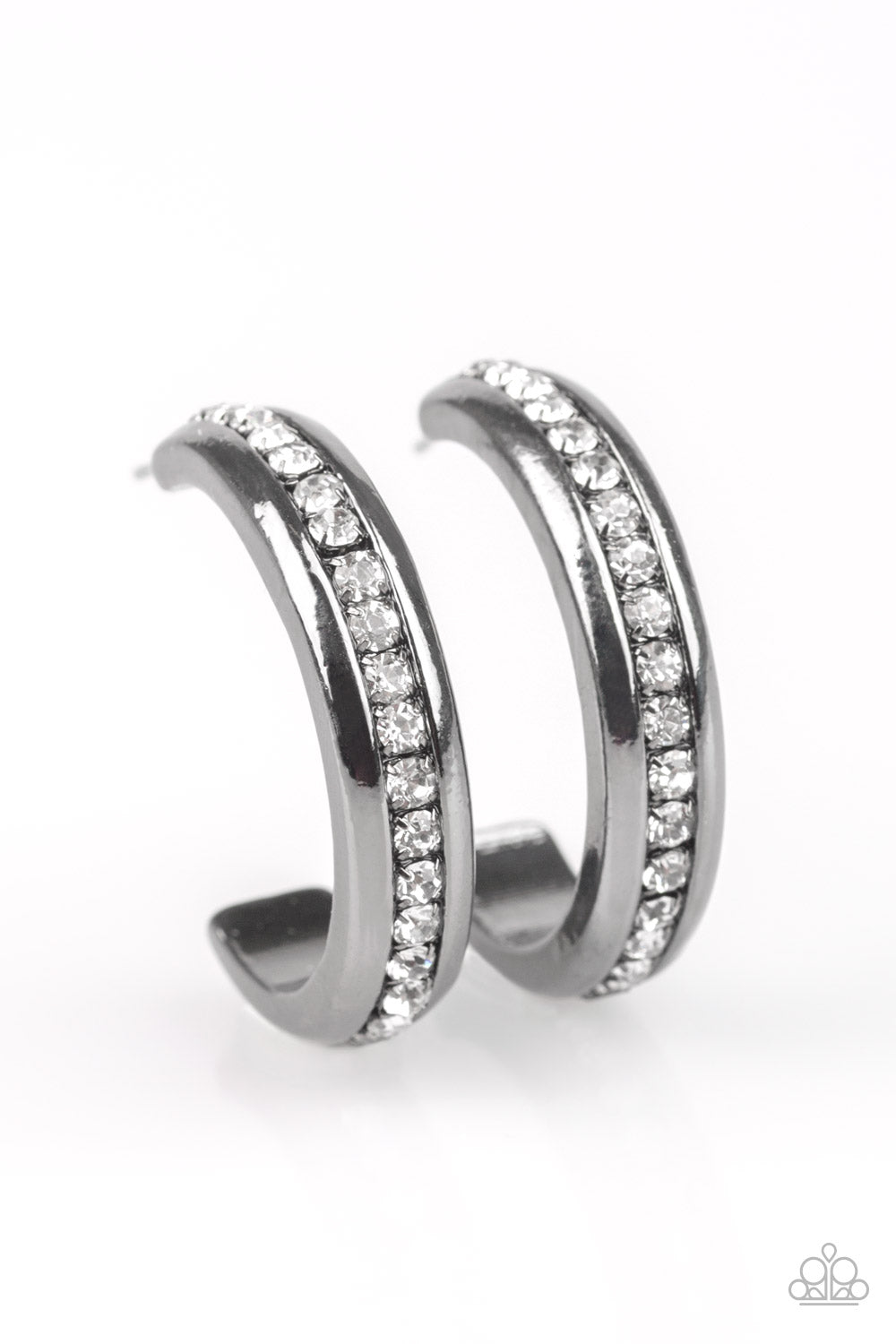 5th Avenue Fashionista - Black Hoop Earrings