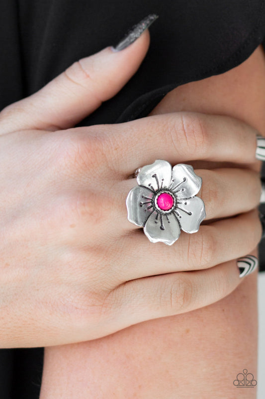 Paparazzi Boho Blossom - Pink Ring