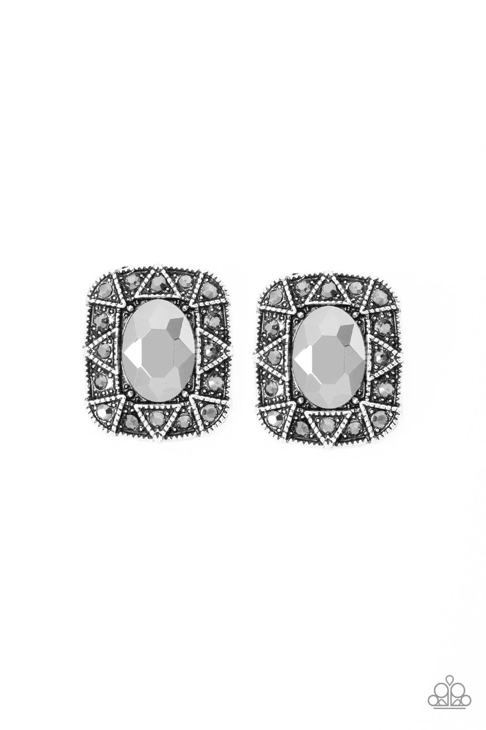Paparazzi Young Money - Silver Post Earrings