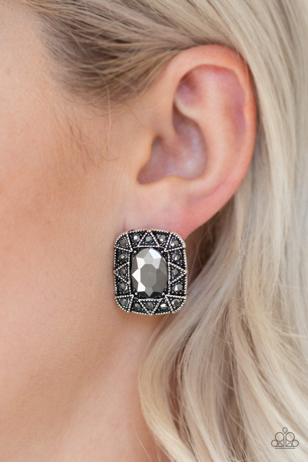 Paparazzi Young Money - Silver Post Earrings
