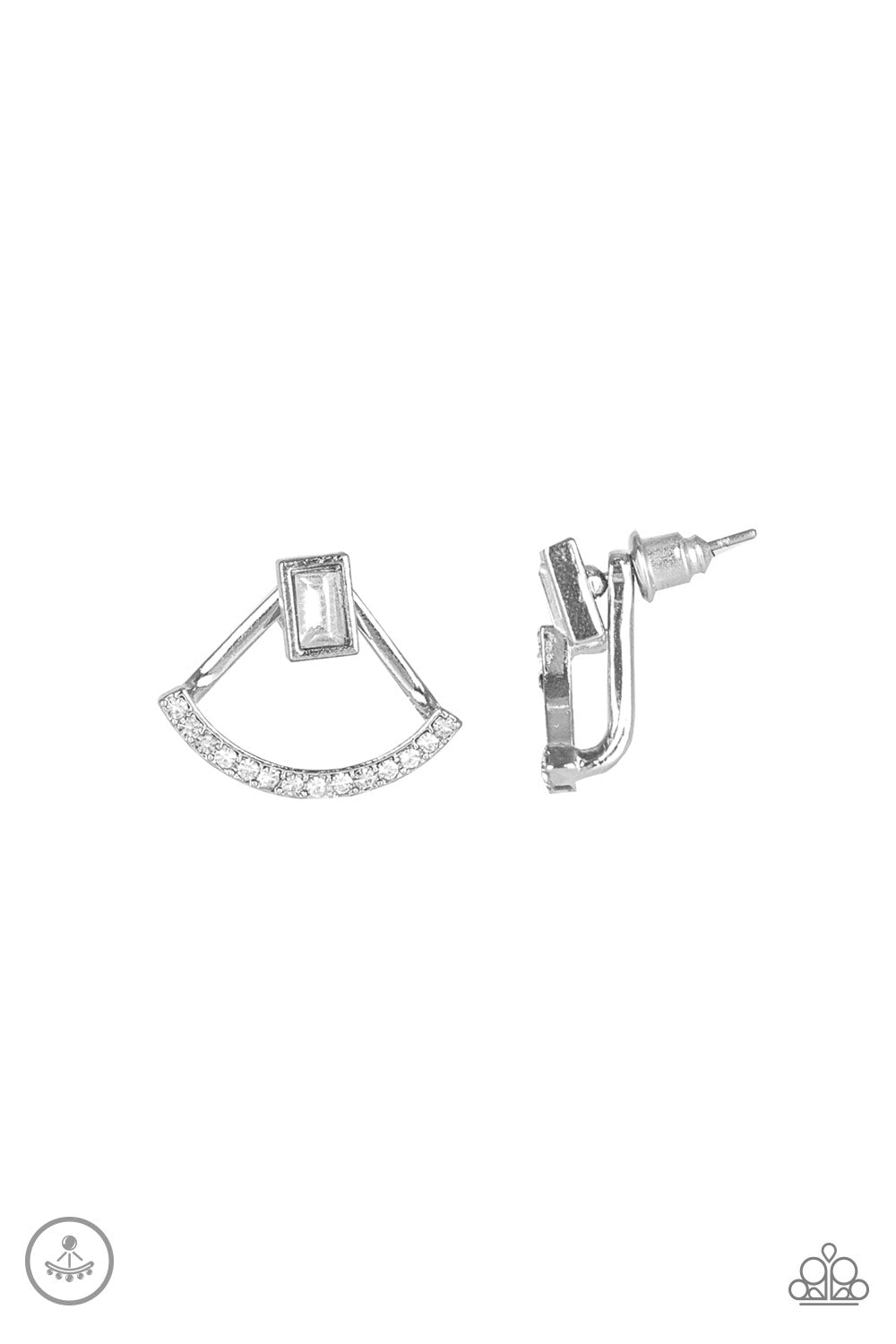 Paparazzi Delicate Arches - White Post Earrings