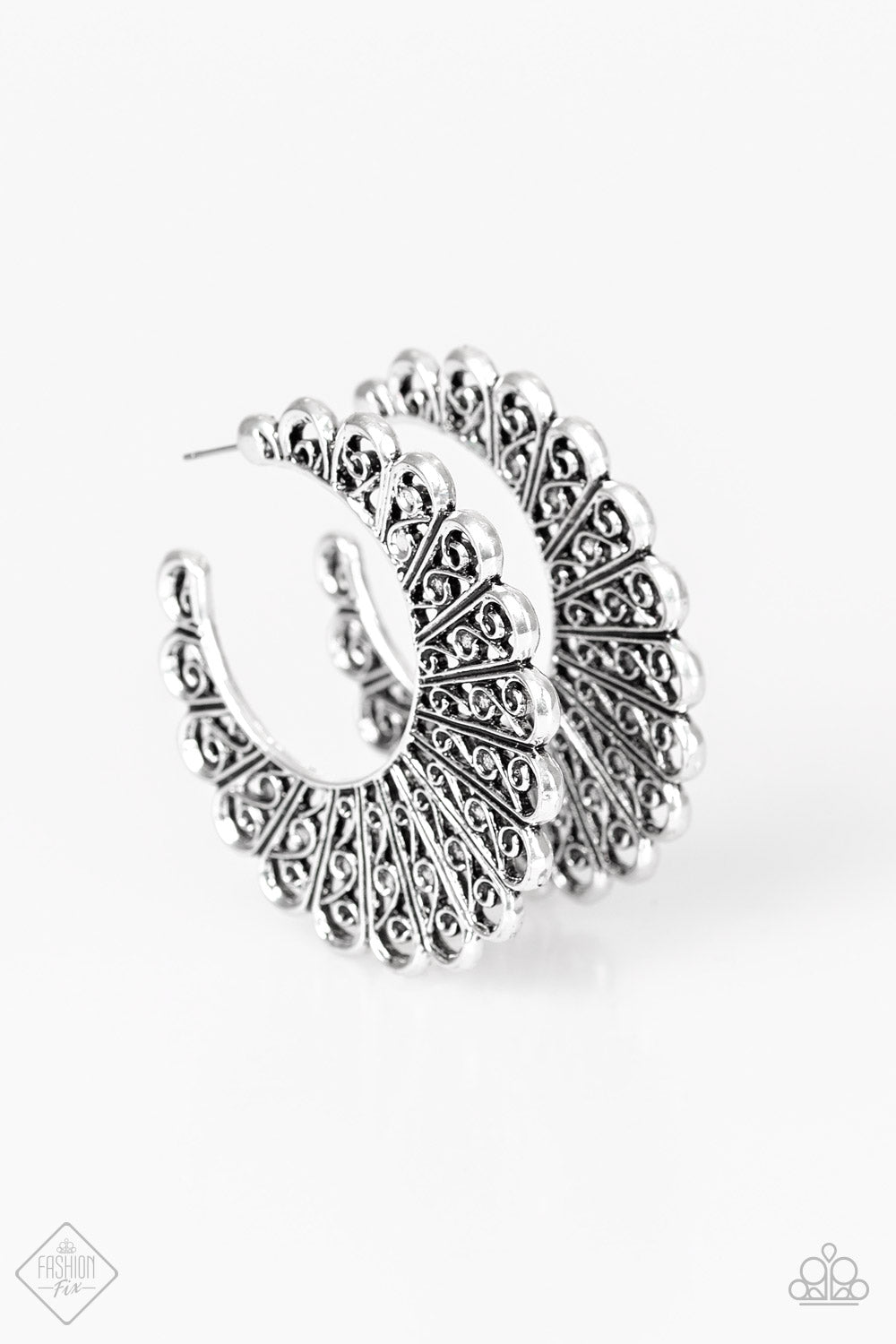 Funky Flirt - Silver Earrings