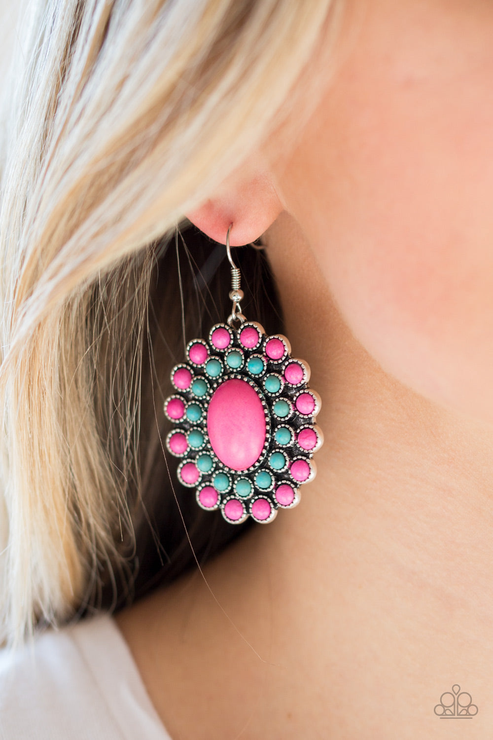 Stone Solstice - Pink Earrings