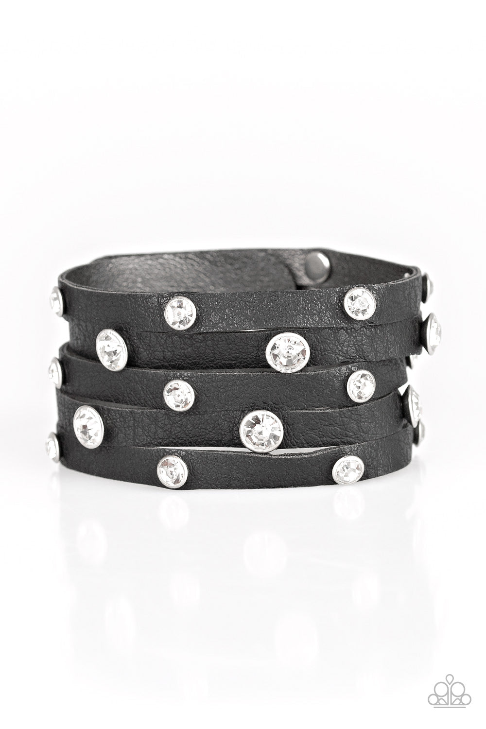 Rhinestone Reputation - Black Urban Bracelet