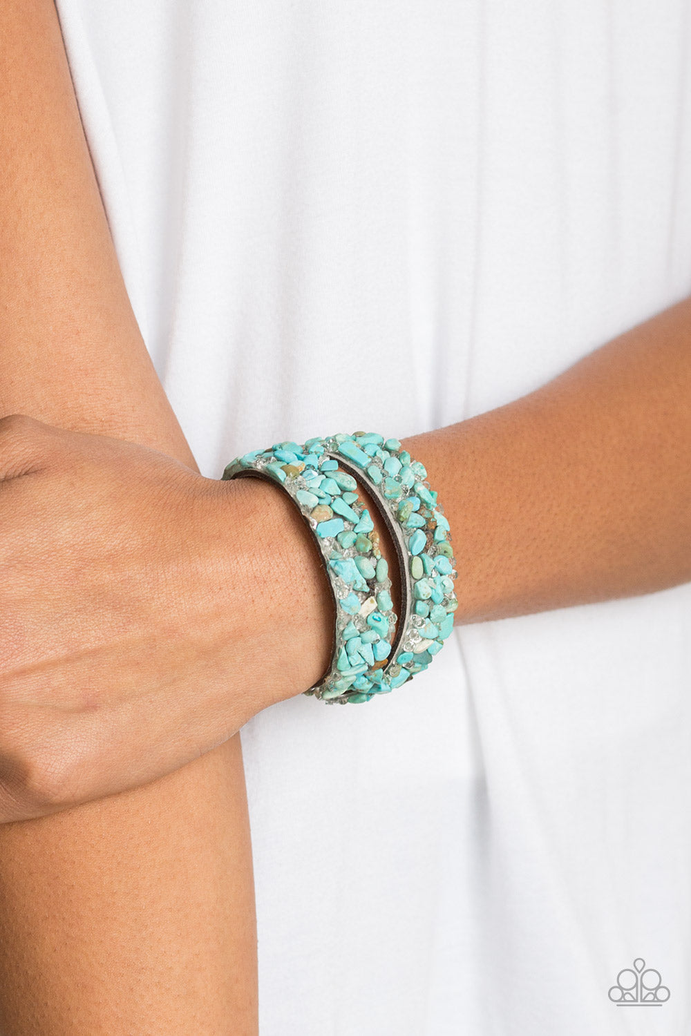 Paparazzi CRUSH To Conclusions - Blue Urban Bracelet