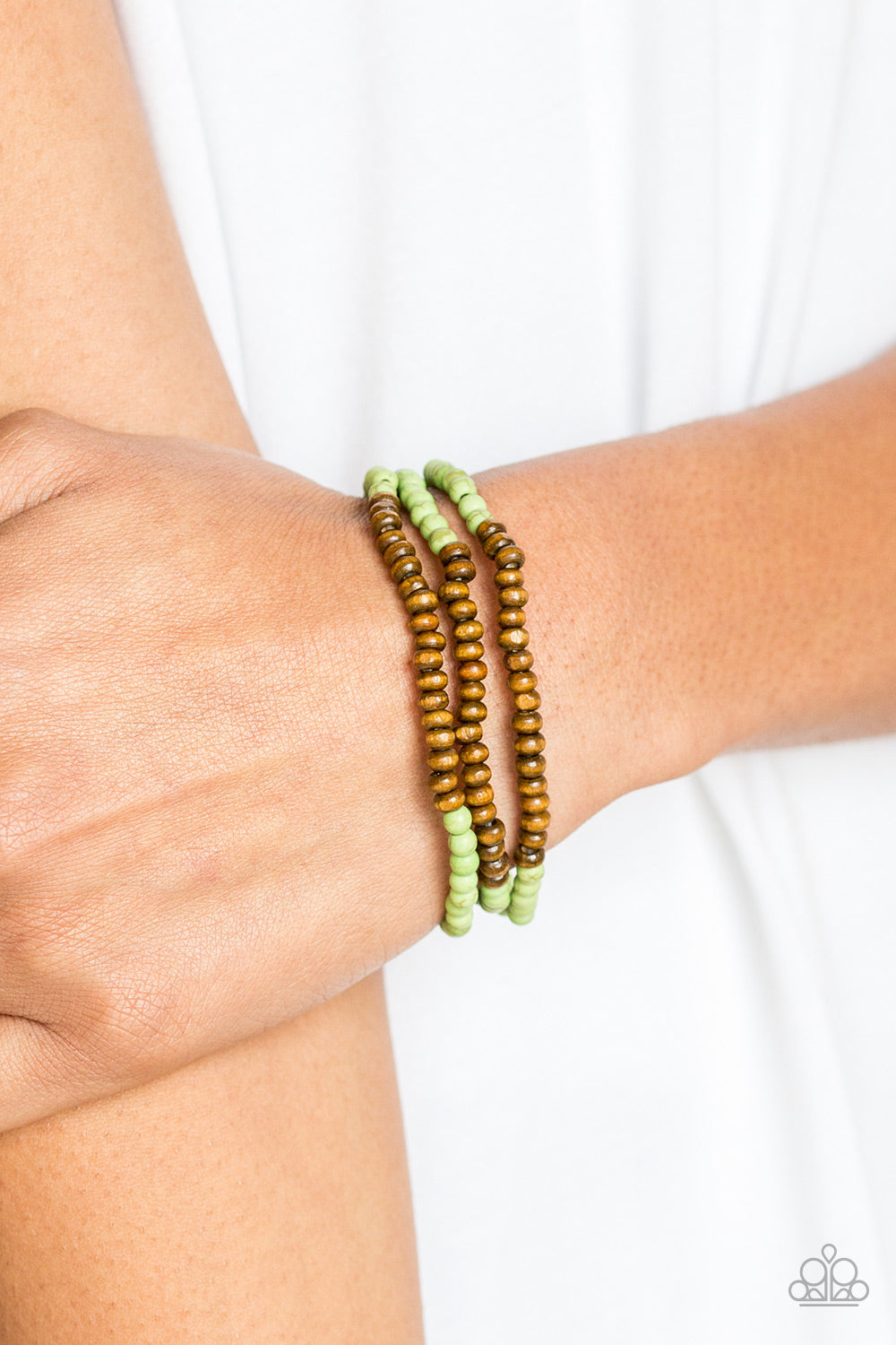 Paparazzi Woodland Wanderer - Green Bracelet