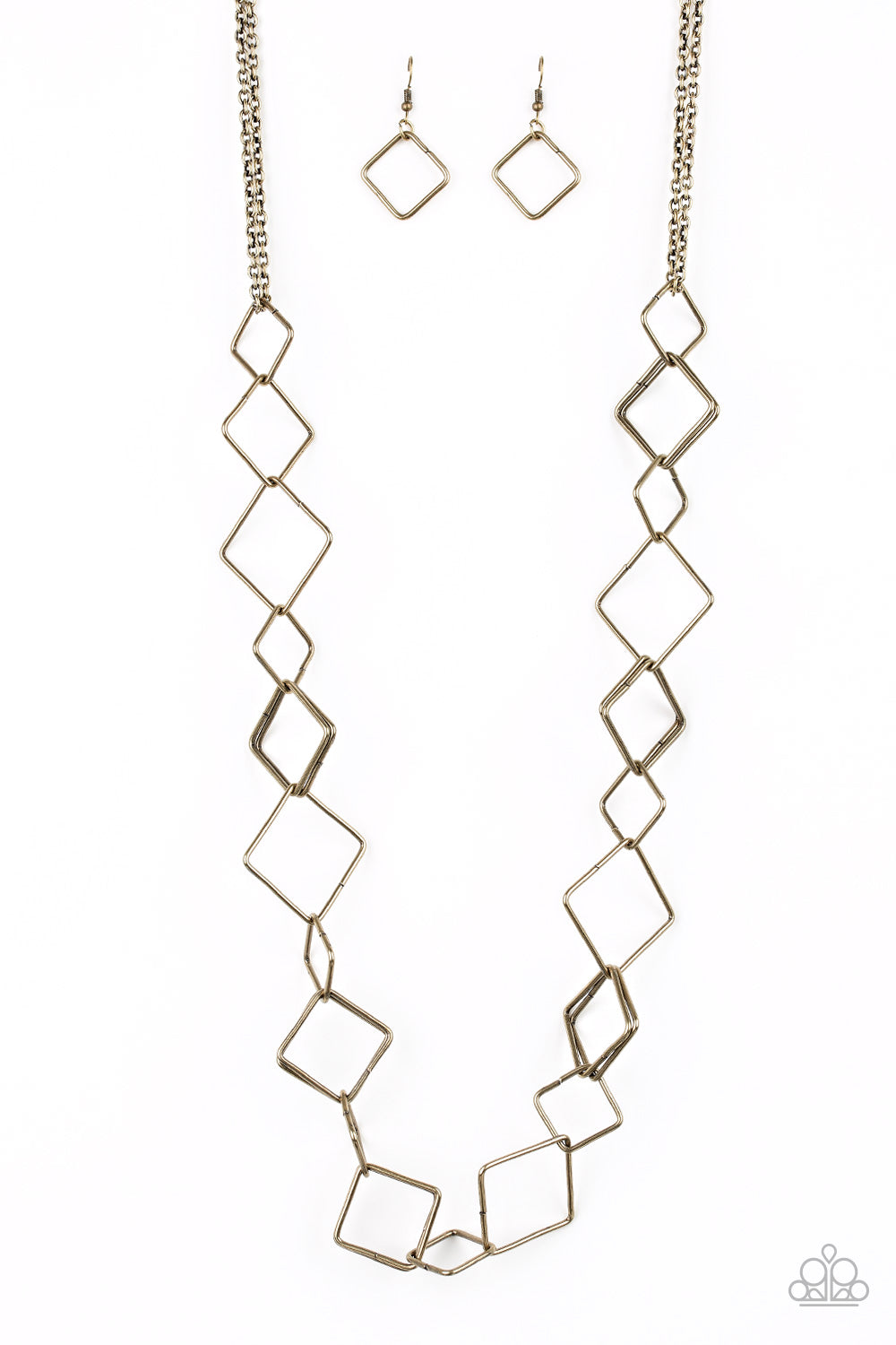 Paparazzi Backed Into A Corner - Brass Necklace