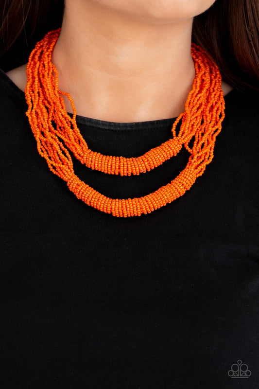 Right As RAINFOREST - Orange Necklace