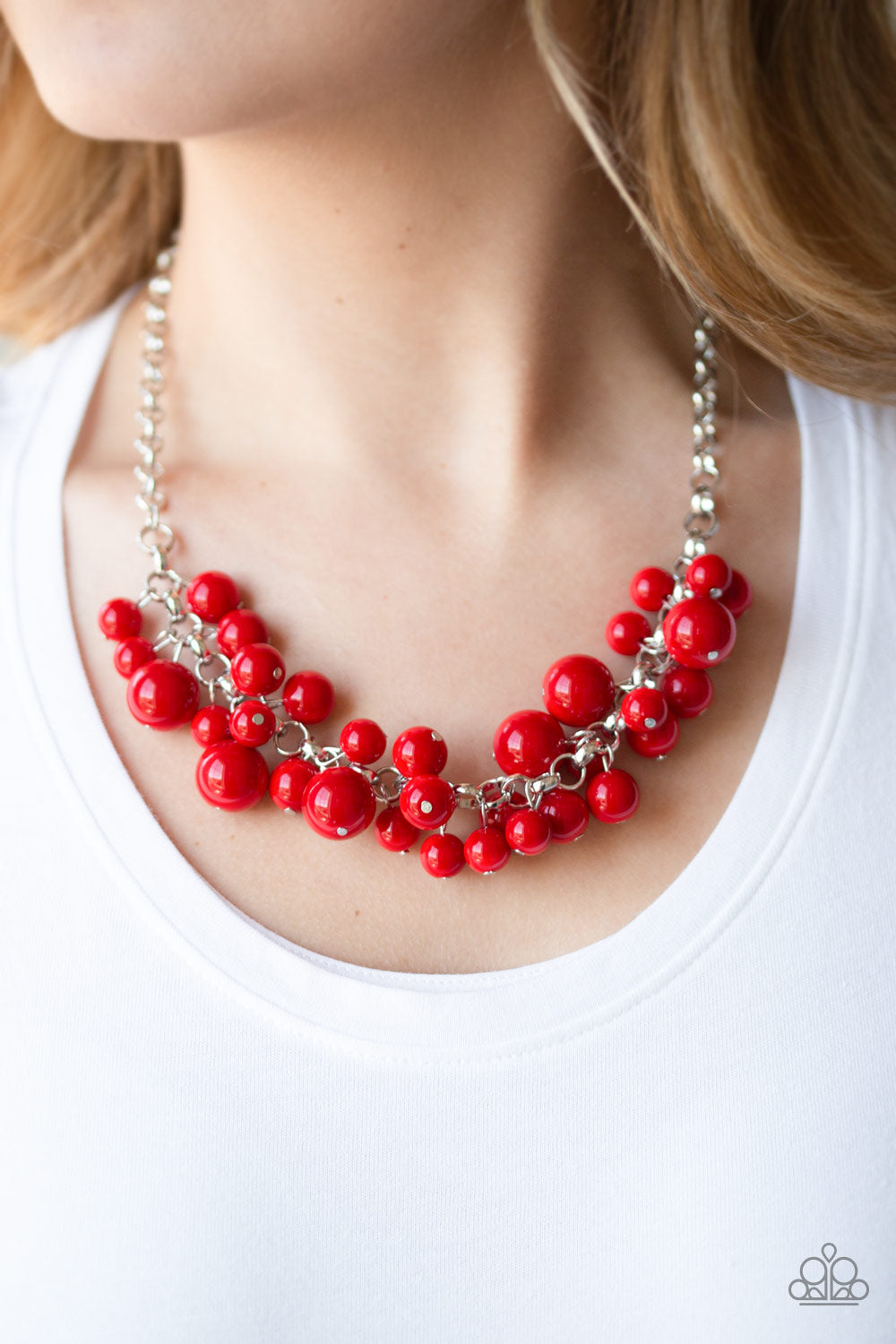 Paparazzi Walk This BROADWAY- Red Necklace