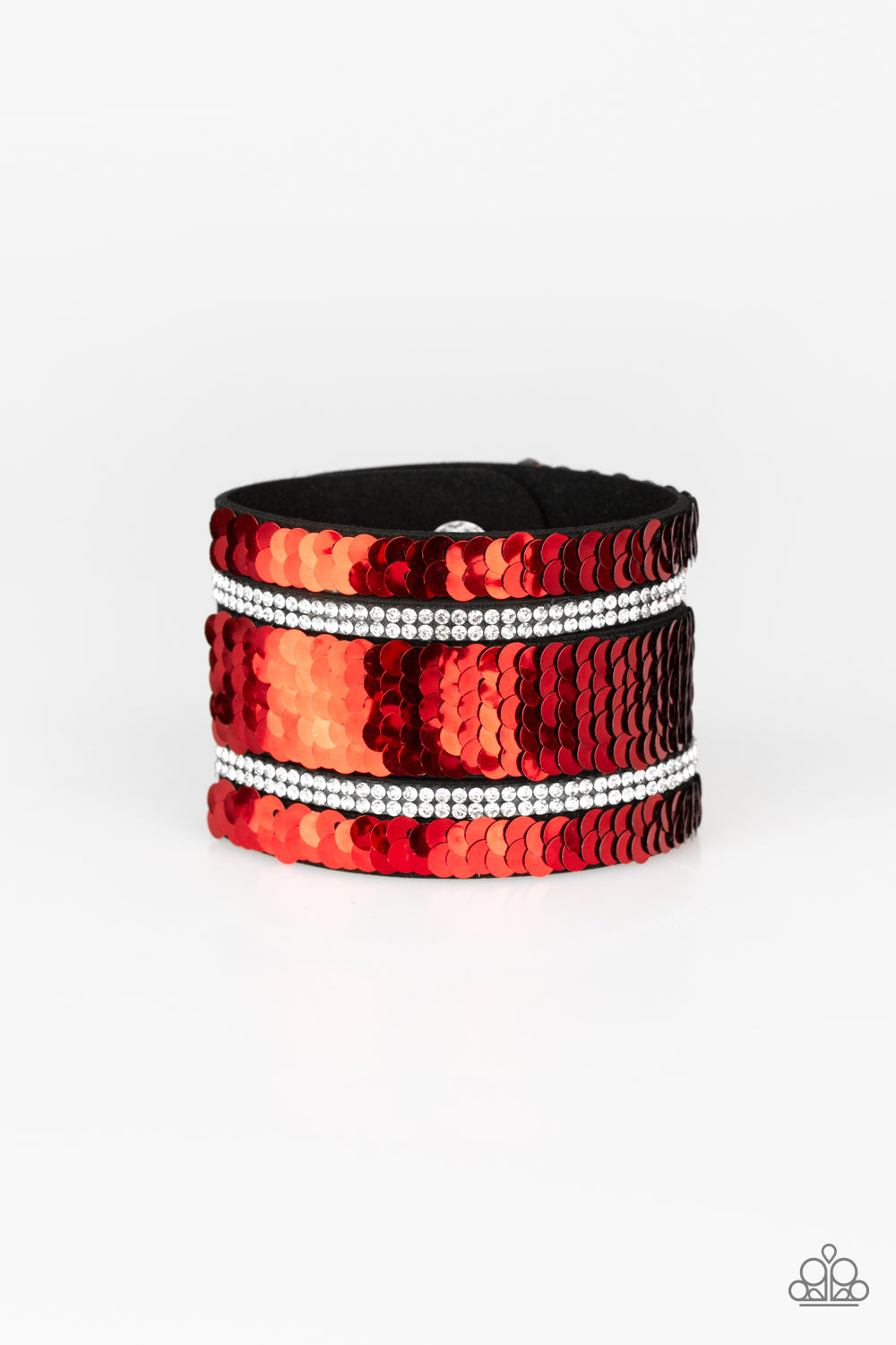 Paparazzi MERMAID Service - Red/Silver Urban Bracelet